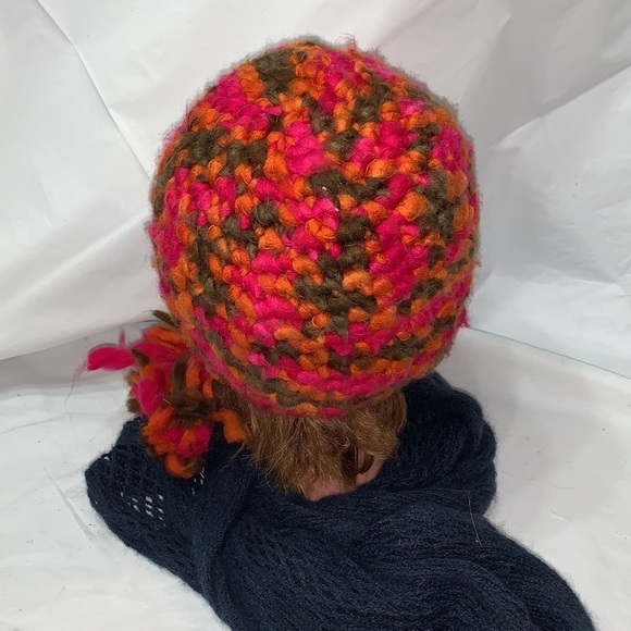 CAPPELLIFICIO Fiorentino Multi Color Knit Hat Made in Italy - Picture 3 of 5